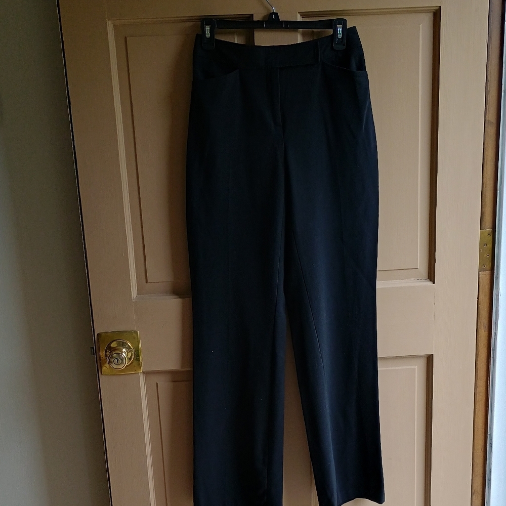 Worthington Black Wide Leg Pants High-Waisted SZ 4 Long NWOT